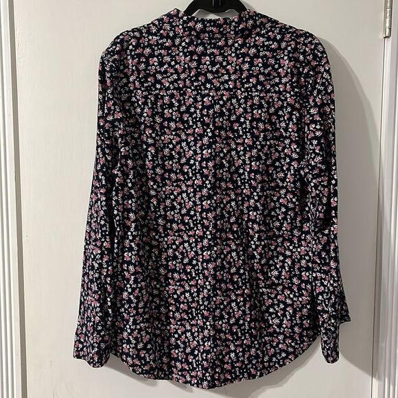 Como Vintage Floral Corduroy Button Down Shirt Shacket XL - Picture 4 of 4